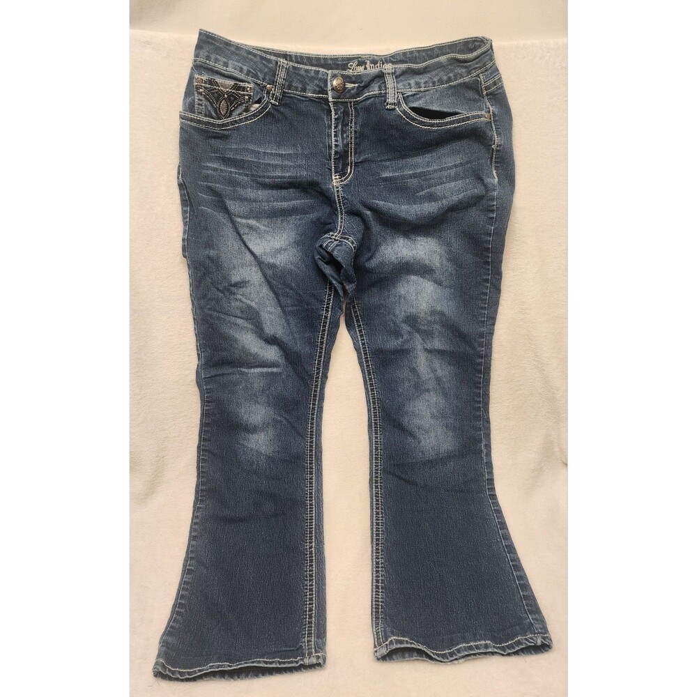 Love Indigo Premium Jeans Womens 14 Embroidered Embellished